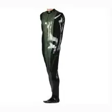 Latex Fetish Rubber Catsuit Zipper Latex Full Body Black Women Unisex Customized OEM ODM Best Price