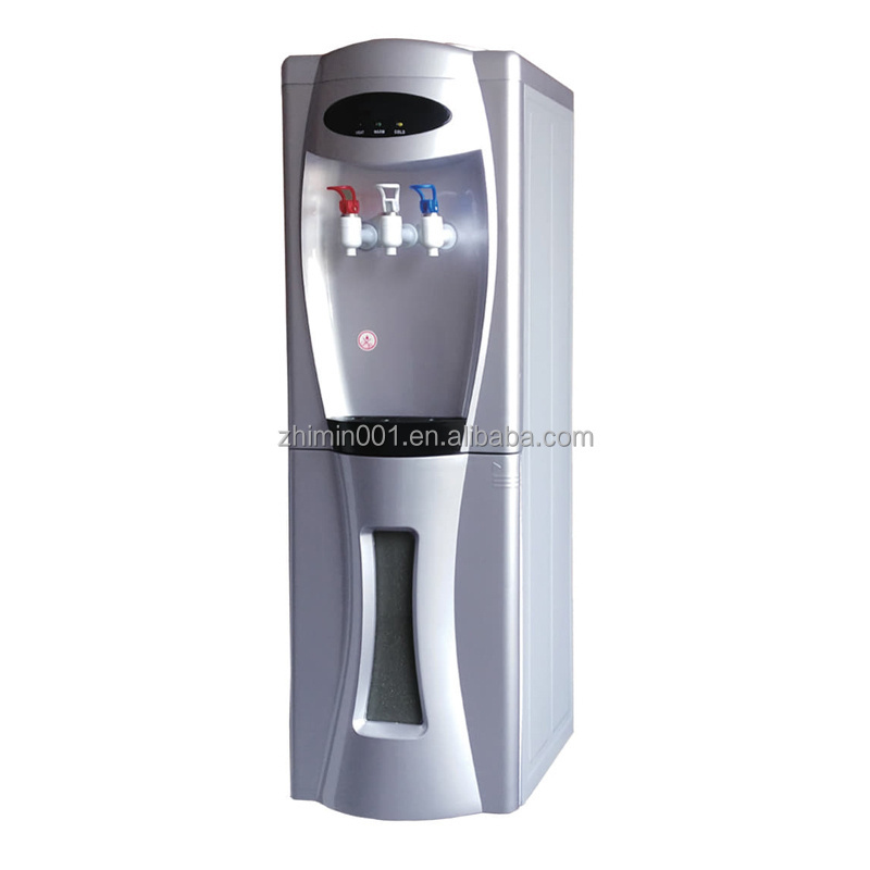 3 tap hot and cold silver grey stainless steel standing drinking water dispenser YLRS-B26F