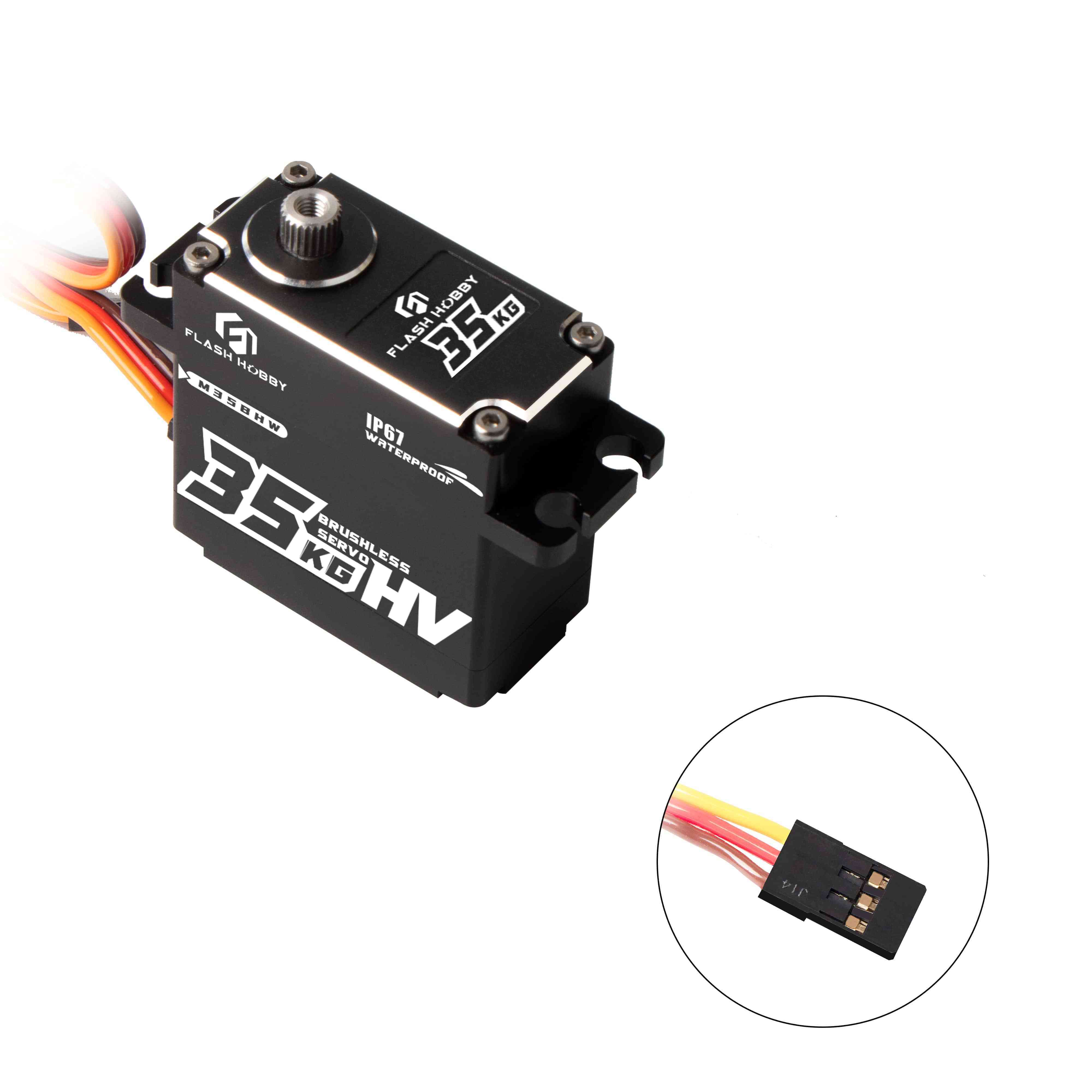 Flash Hobby M35BHW Waterproof 35kg Large Torque Digital brushless micro servo motor