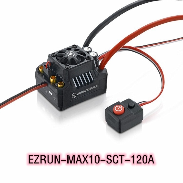 Hobbywing EZRUN Max10 120A ESC Brushless ESC 1/10 SCT RC Hobby Truck MAX10-SCT 120A connector for 1:10 RC Car