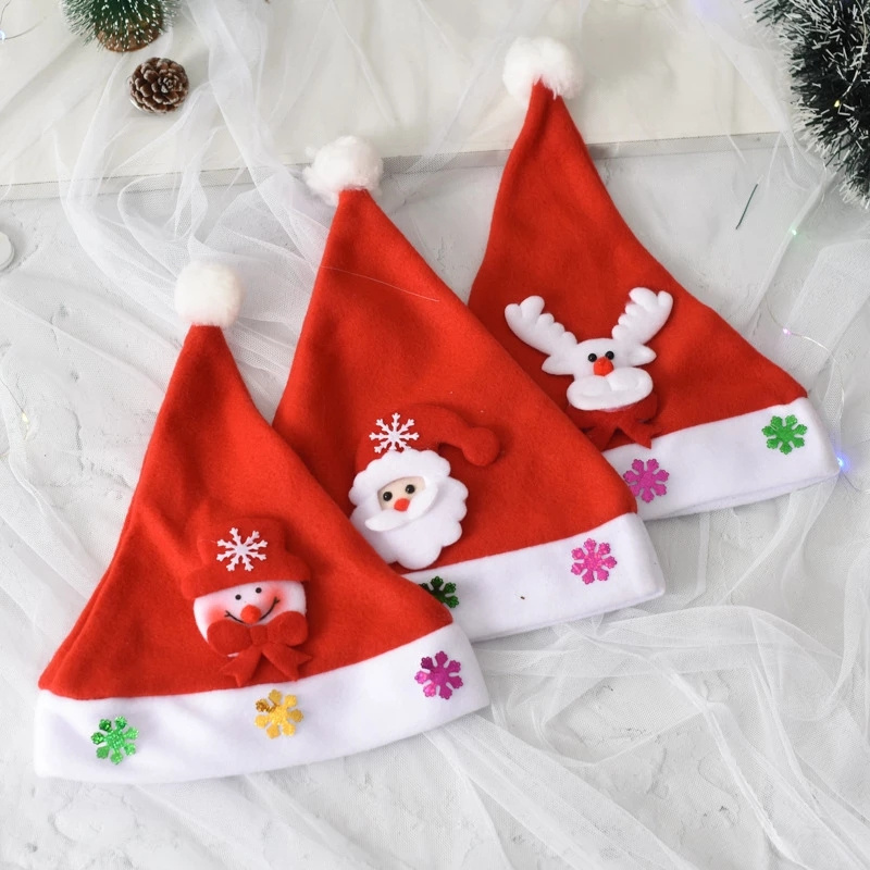 Elk Dancing Merry Christmas Hat For Children Led Light Kids And Adult Christmas Decorative Beanie Hats Santa Claus With light