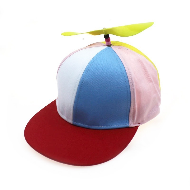 Custom Embroidery Unisex Party Holiday Propeller Hats  Rainbow Top Hat  Children Trend Of The Cap Hat