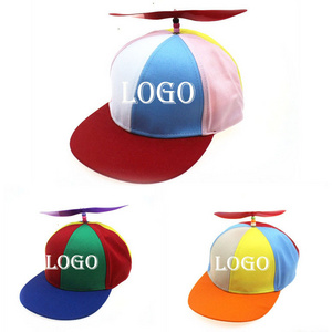 Custom Embroidery Unisex Party Holiday Propeller Hats  Rainbow Top Hat  Children Trend Of The Cap Hat