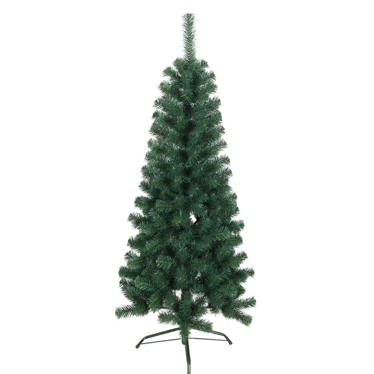 5Ft Slim Artificial Hooked Christmas Tree Pencil Tree PVC decoration lights Xmas Trees