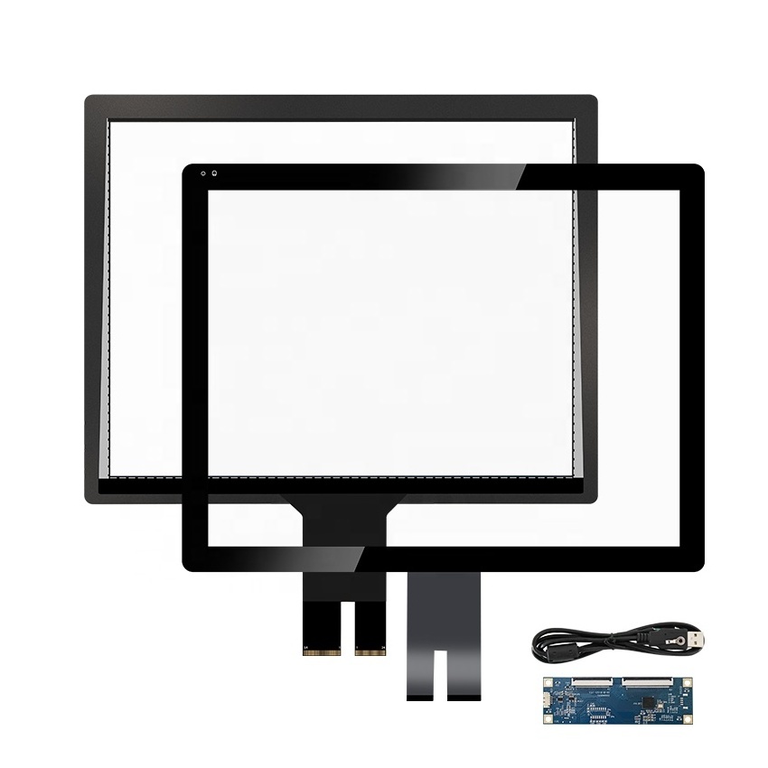 PCAP 17 inch capacitive touch screen panel G+G 10 multi touch with ILITEK controller board for industrial touch monitor