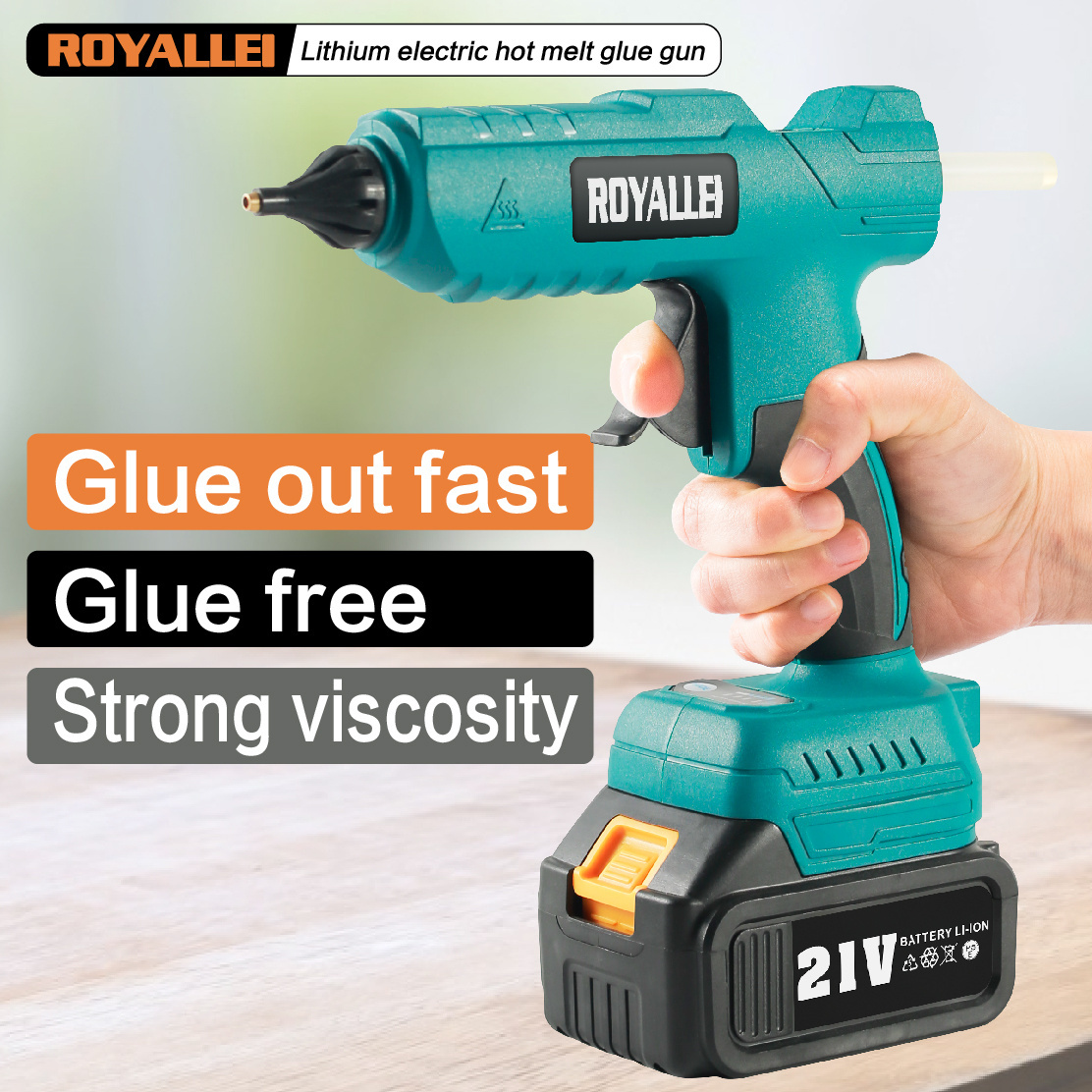 High purity and high viscosity adhesive stick Cordless Hot Melting Glue Guns