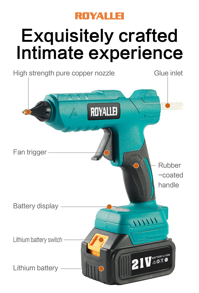 wireless glue gun high power temperature control glue gun industrial grade plug-in hot melt glue gun