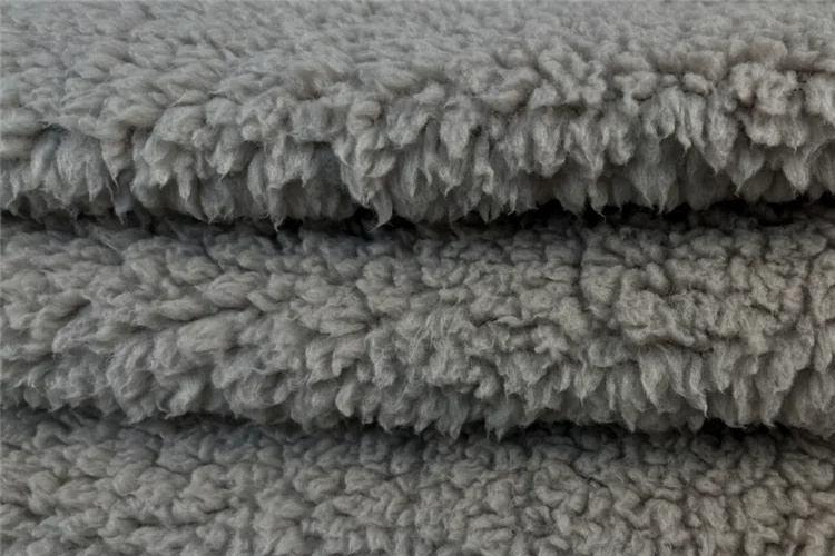 New product wholesale knit polyester double side soft  sherpa fabric supplier