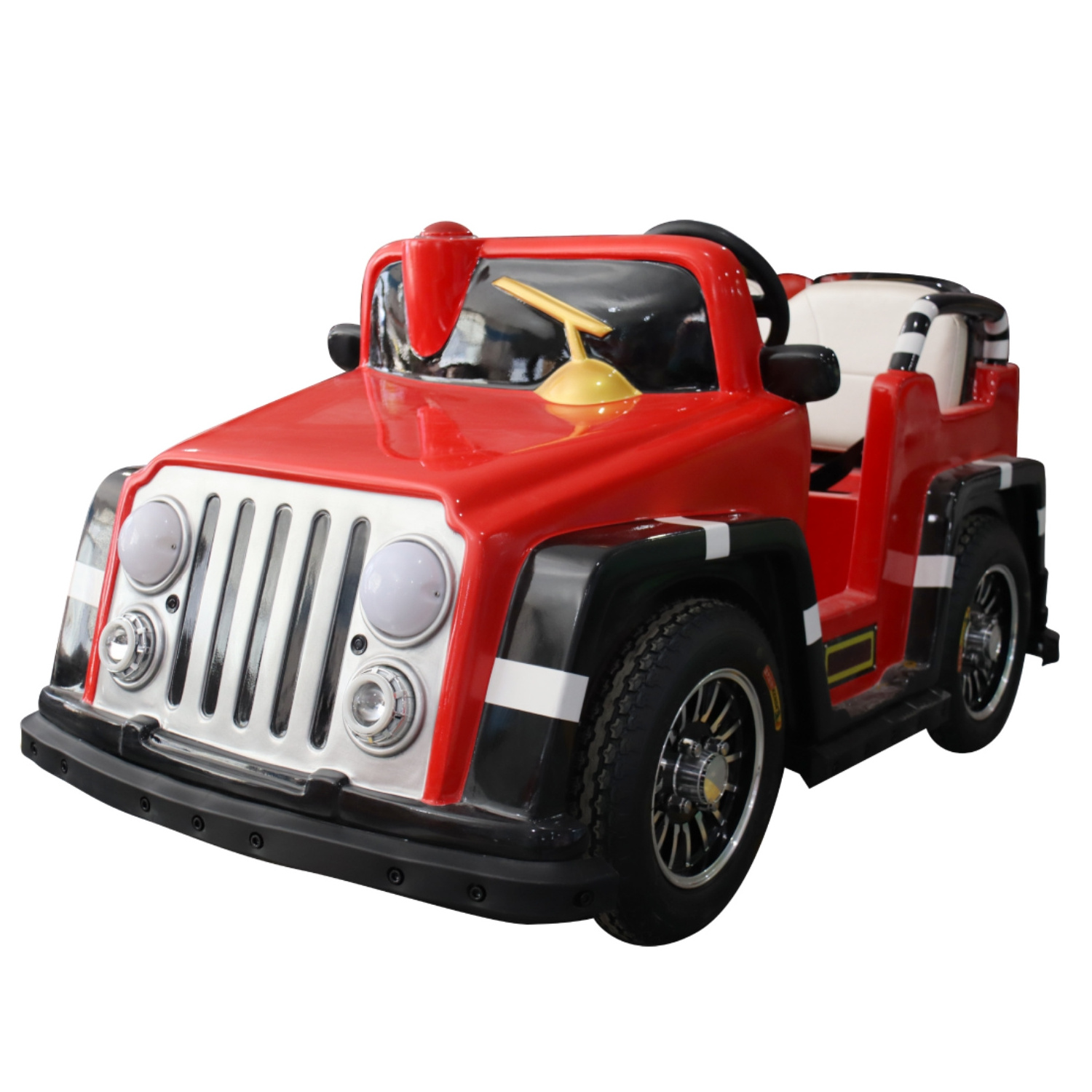 Amusement Park Electric Child Car Red JEEP Bumper Car 2 Seats Kiddie Ride For Kids And Adults