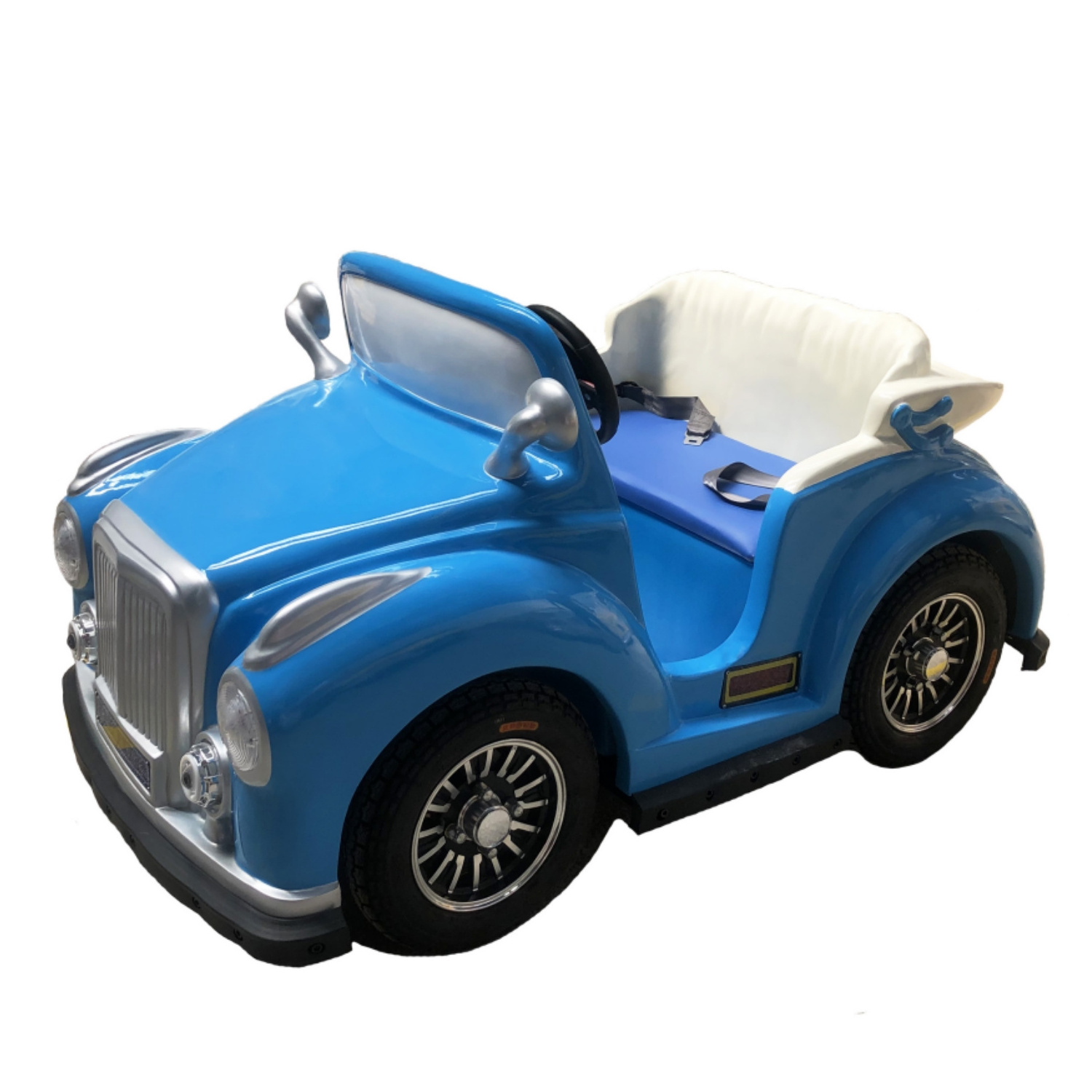 Vintage Style Electric Kids Fiberglass Bumper Car Plastic Remote Control Ride On Car Toy Electric Motorcycle Toy Amusement Car