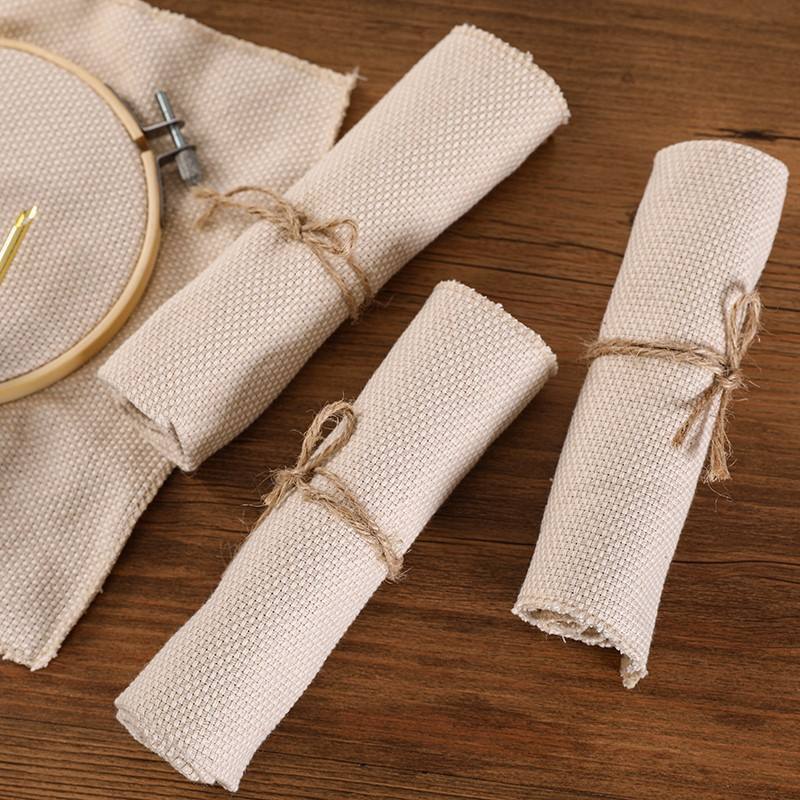 2023 Hotsale Linen Fabric Punch Needle Cloth 100% Cotton Monks Cloth Roll for DIY Punch Embroidery Needlework