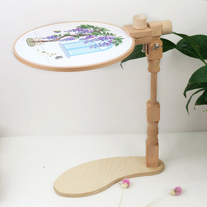 Adjustable universal embroidery hoops frames cross stitch wooden embroidery hoop stand