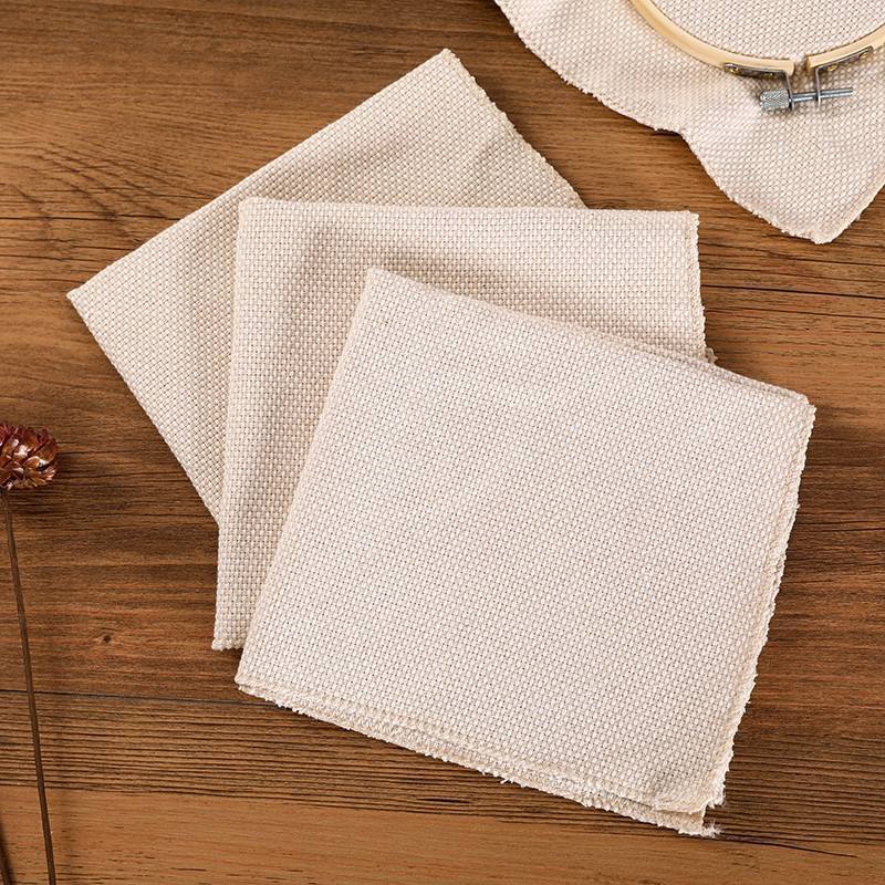 2023 Hotsale Linen Fabric Punch Needle Cloth 100% Cotton Monks Cloth Roll for DIY Punch Embroidery Needlework