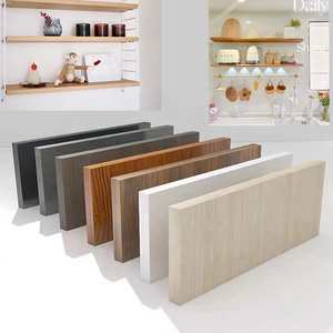 Wood MDF Floating Shelves Display Wall Shelves with Hooks Art Wooden Shoe Rack Storage Trays Contemporary Panel TT Wooden Decor