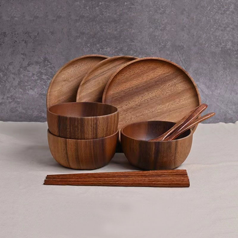 Wooden Dough Bowls Wholesale- Farmhouse Brown Rustic Wooden Dough Bowls Wooden Dough for Salad wooden rustic fruit bowl