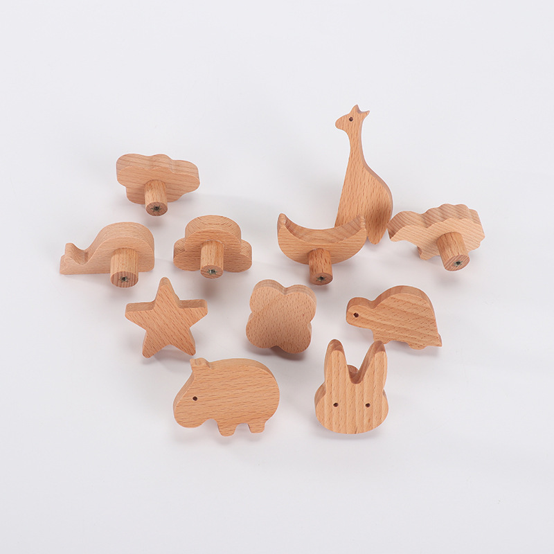 hot sales Eco-friendly Wooden Animal Wall Hook High Quality Kids Room Decor Coat Hook For Home Kitchen Decor