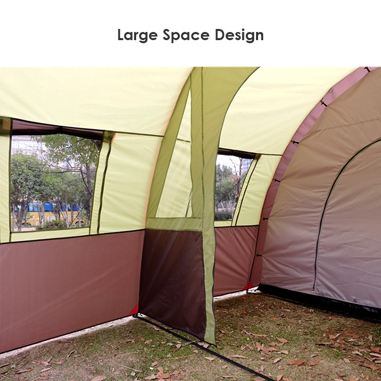 Outdoor Super Large Channel Multi-Person Double-Decker Glamping Tunnel Tent Party Zelt Tiendas De Camping Familiar Dome Tent