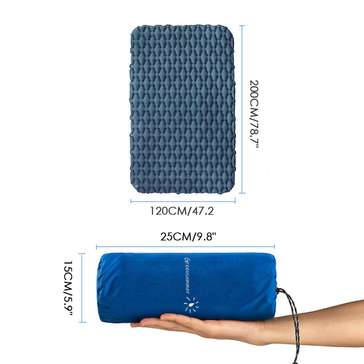 Good Quality Self Inflating Sleeping Mat Custom Tpu Camping Inflatable Tpu Double Travel Cushion Inflatable Pads