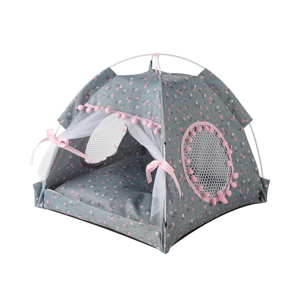 Wholesale Newest Design Small Size Portable Folding Camping Pet Cat Tent Bed House For Outdoor Indoor