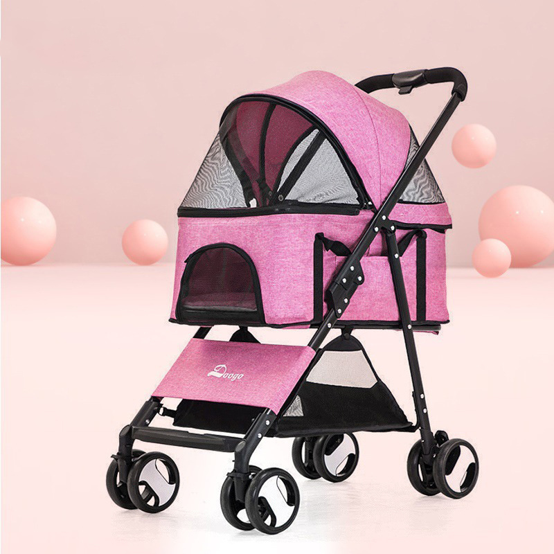 Pet Cart Dog Mobility Portable Foldable Pet Strollers For Small Dog Walking Cart