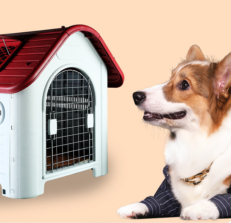 Custom Outdoor Large Cage Kennel Insulated Outdoor Plastic Square Roof Dog Houses Paper Box Pet House Cube Solid Sustainable