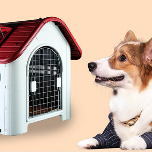 Custom Outdoor Large Cage Kennel Insulated Outdoor Plastic Square Roof Dog Houses Paper Box Pet House Cube Solid Sustainable