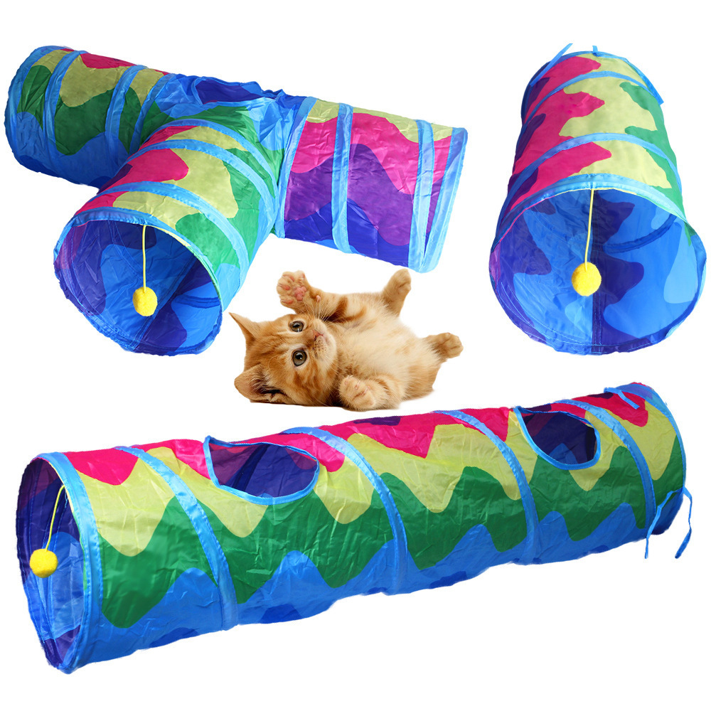 2023 New Fun Merlin Cat Tunnel nest Toy foldable For Cats Playing cat tube tunnel bed