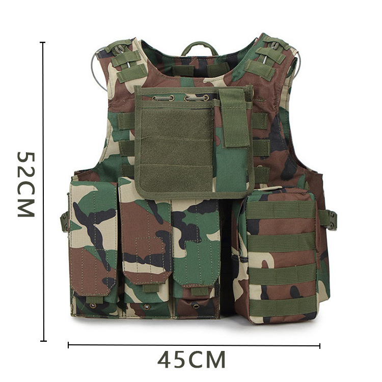 Wholesale Private Label Multi-functional MOLLE System Vest Camo Tactical Safety Vest