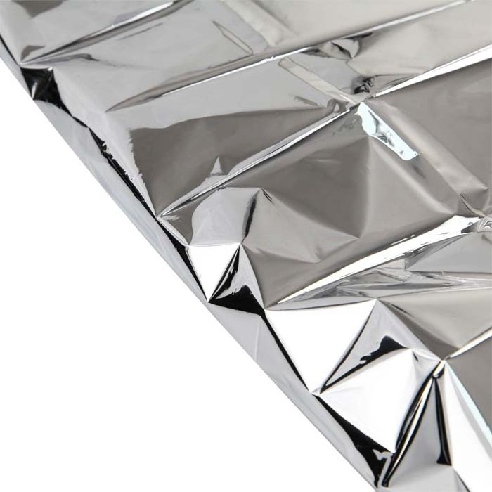 ODM emergency mylar thermal blanket survival for bug out gear camping foil blanket solar blanket silver