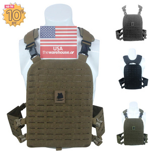 custom logo personalized black STAB proof security safety plate carrier modular tactical tool vest with pocket for utility