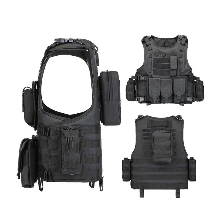 Multifunctional Tactical Vest Black Security Duty Vest Detachable Camouflage Tactical Vest