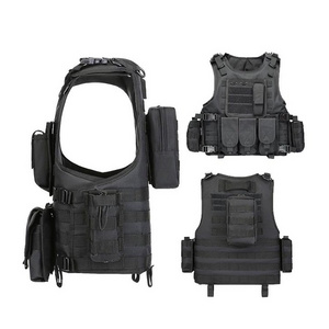 Multifunctional Tactical Vest Black Security Duty Vest Detachable Camouflage Tactical Vest