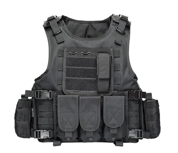 Multifunctional Tactical Vest Black Security Duty Vest Detachable Camouflage Tactical Vest