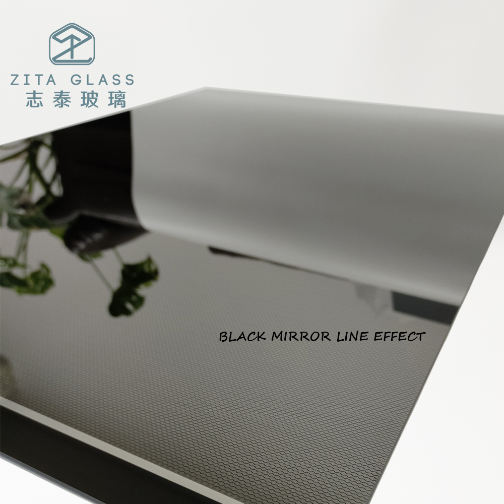 Wholesale Custom Water Dispenser Touch Glass Parts Black Lined Printing Glass Panel for Kitchen Appliance Decor Cover