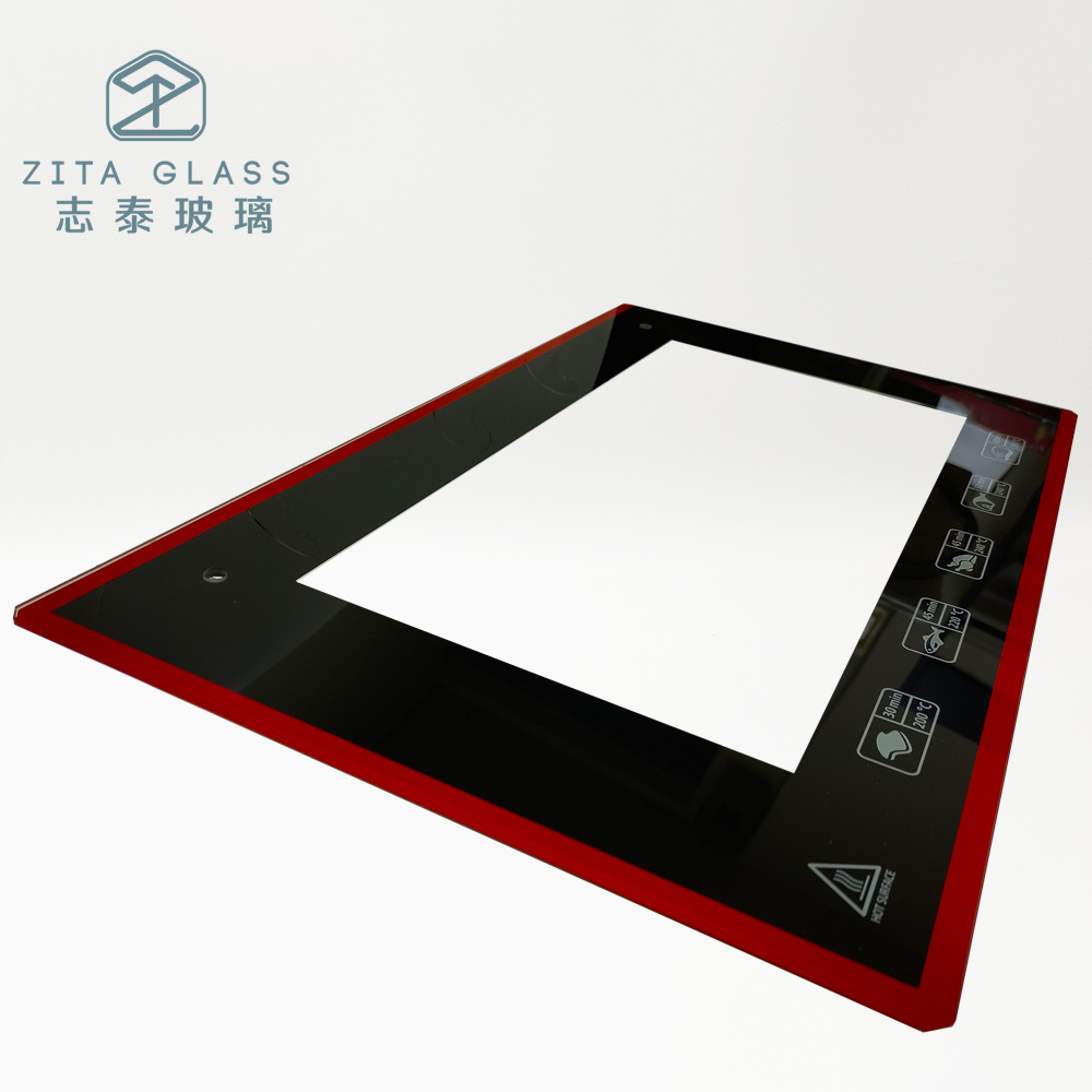 Household kitchen customize printing electric oven door high temperature resistant glass panel oven panel glass parts