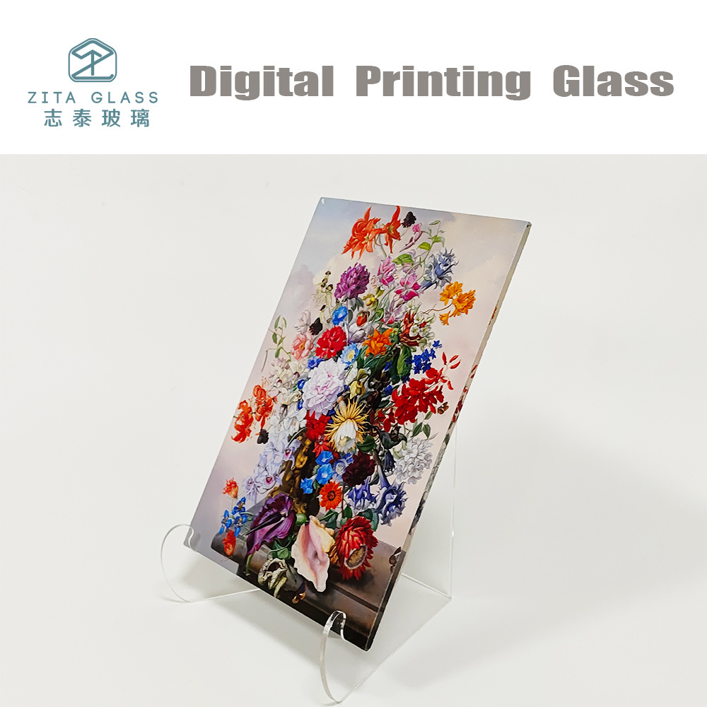 OEM factory custom digital print glass panel 3D vivid print home decoration appliance tempered digital print glass