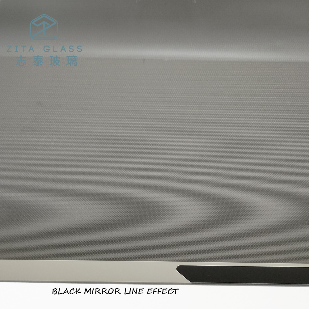 Wholesale Custom Water Dispenser Touch Glass Parts Black Lined Printing Glass Panel for Kitchen Appliance Decor Cover