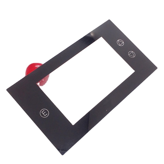 Custom Oven Glass Parts Full Black Coated Silk Screen Glass Oven Control Panels Tempered Glass For Microwave Oven Door