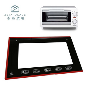 Household kitchen customize printing electric oven door high temperature resistant glass panel oven panel glass parts