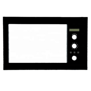 Custom Oven Glass Parts Full Black Coated Silk Screen Glass Oven Control Panels Tempered Glass For Microwave Oven Door