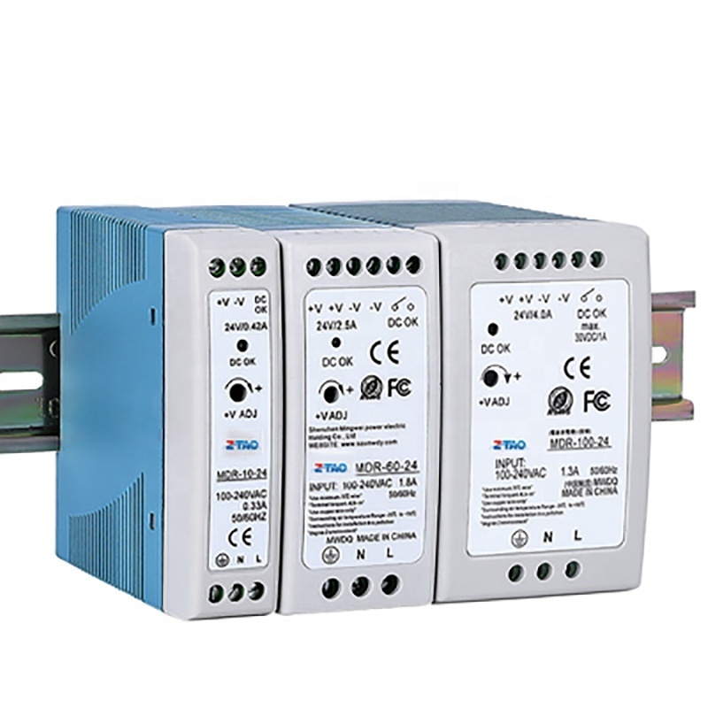 Meanwell MDR-60 DC Din Rail 60w 12v Smps 5v 10a 12v 5a 24v 2.5a 12v DC power supplies for ac to dc converters 12v transformers