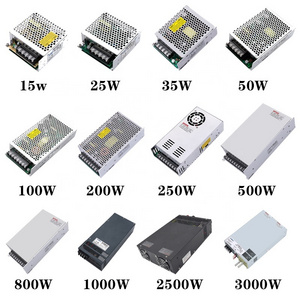 Meanwell switching power supply 12v 24v 5v 1a 1.25a 2a 3a 5a 10a 15a 16.5a 20a 25a 30a 40a 60a 70a with led Switch power supply