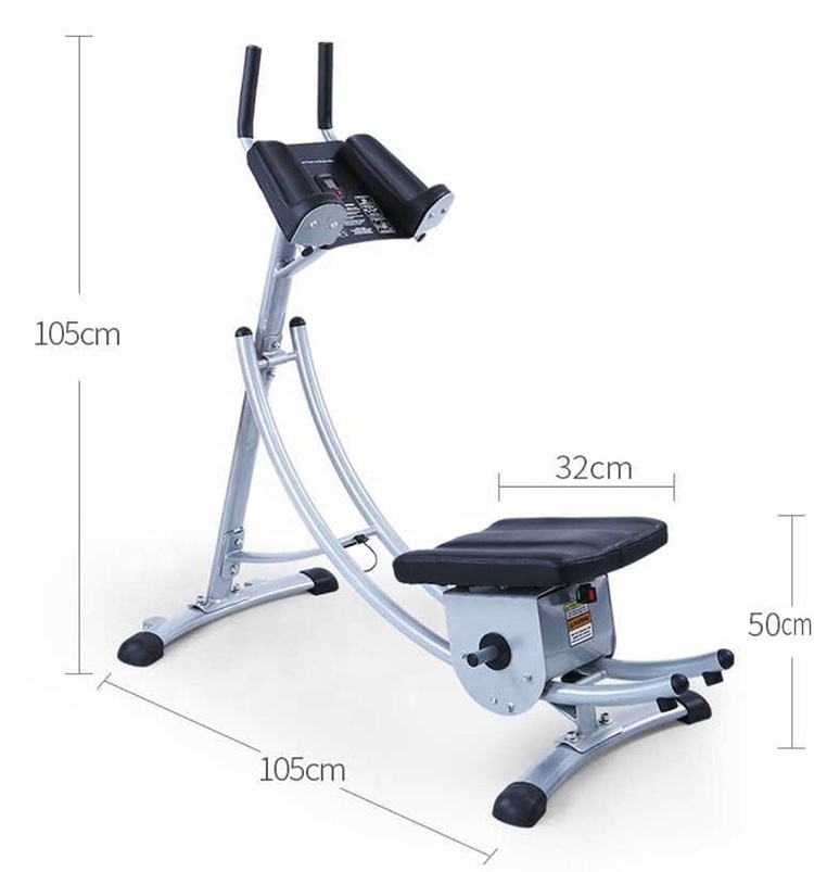 ZT 180 Degree Rotatable Fitness Equipment Waist Crunch Machine With LCD Pedometer Display Waist Machine Ab Coaster