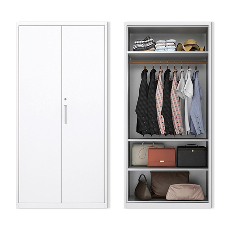 Wardrobes Bedroom Furniture Steel Storage Cabinet 2 door Cupboard Metal Clothes Cabinets Wholesale Metal Closet