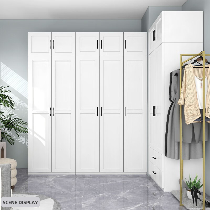 Household bedroom simple cabinet simple modern storage cupboard Nordic rental room with large wardrobe