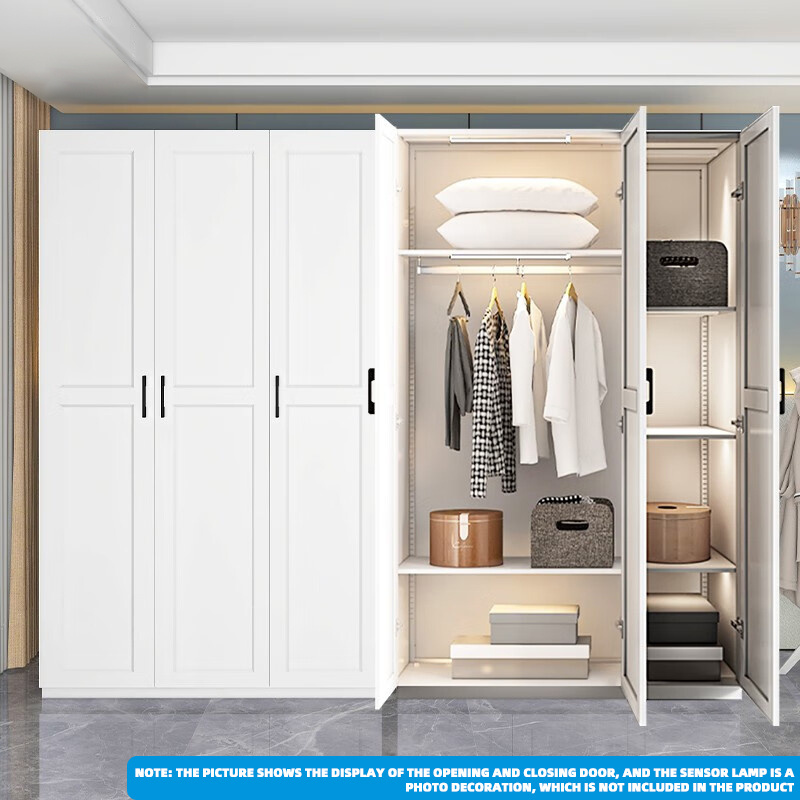 Household bedroom simple cabinet simple modern storage cupboard Nordic rental room with large wardrobe