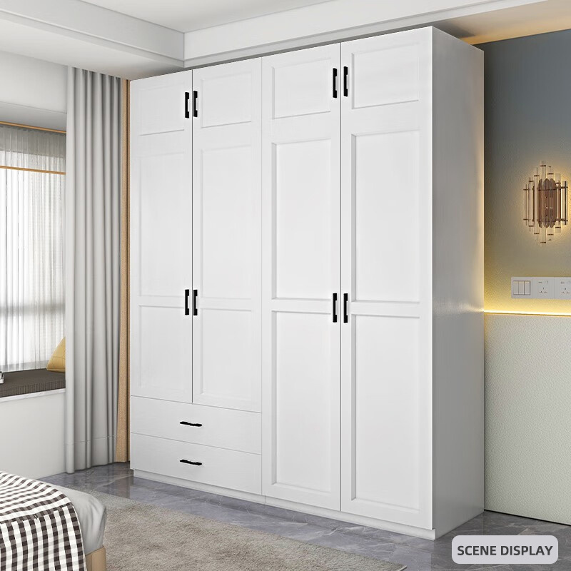 Household bedroom simple cabinet simple modern storage cupboard Nordic rental room with large wardrobe