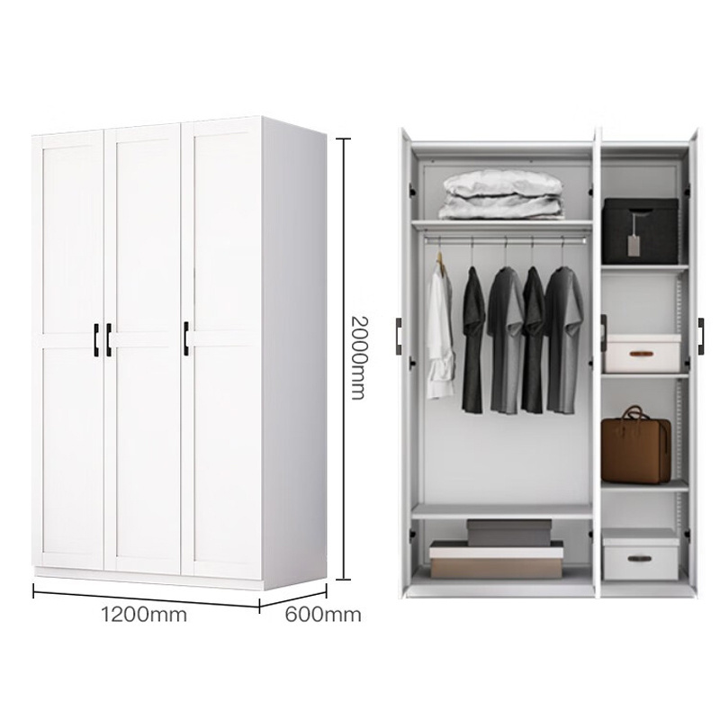 Household bedroom simple cabinet simple modern storage cupboard Nordic rental room with large wardrobe