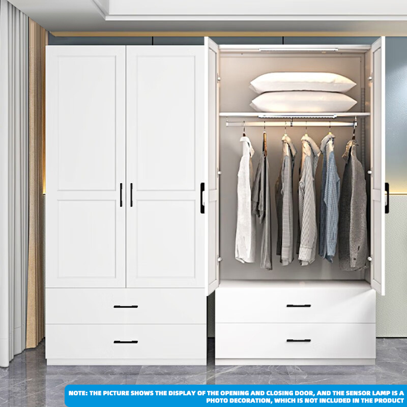 Wardrobe household bedroom modern simple Nordic rental room simple assembly steel cabinet large wardrobe