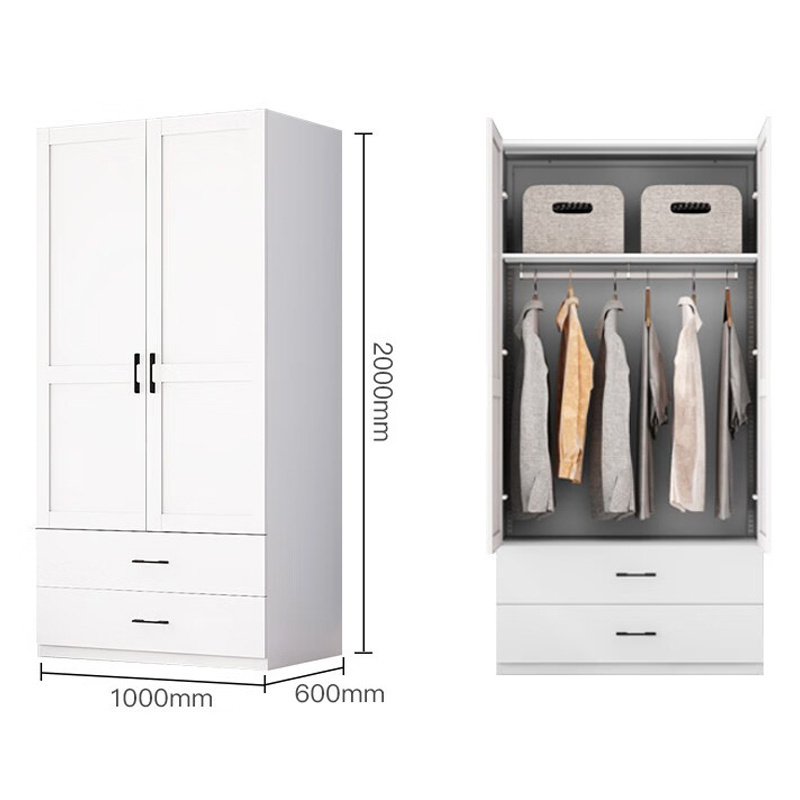 Wardrobe household bedroom modern simple Nordic rental room simple assembly steel cabinet large wardrobe